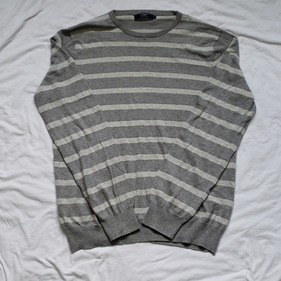J Crew Cotton Cashmere Striped Sweater Mens Size L
